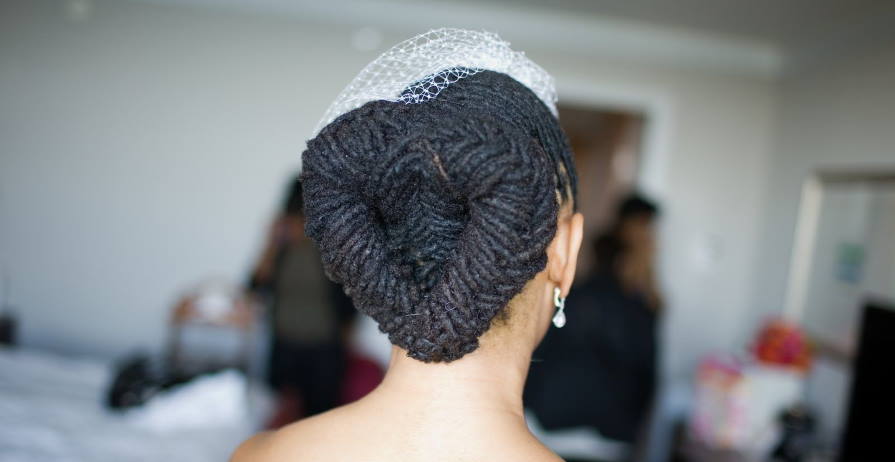 dreads on wedding day